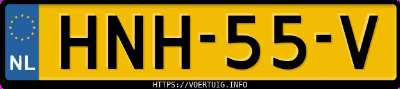 Kenteken afbeelding van HNH55V, witte Kg Mobility Torres Evx